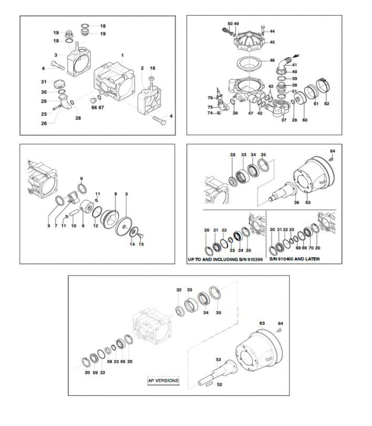 MPS9910, PS9910 Power Sprayers Pump Assembly Parts-6 By Allen Engineering