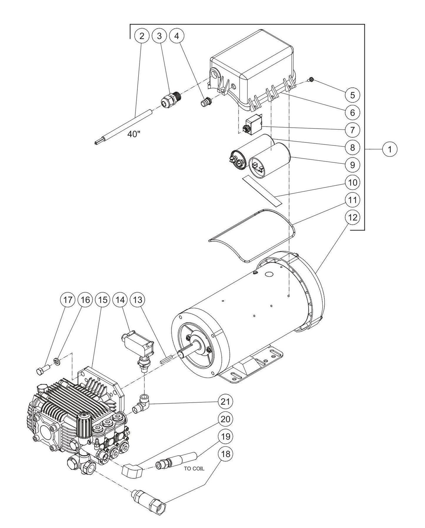 BE HW152EMD Motor/Pump Assembly Parts by BE Power Equipment