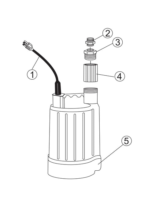 Yellow Submarine Pump Assembly Parts