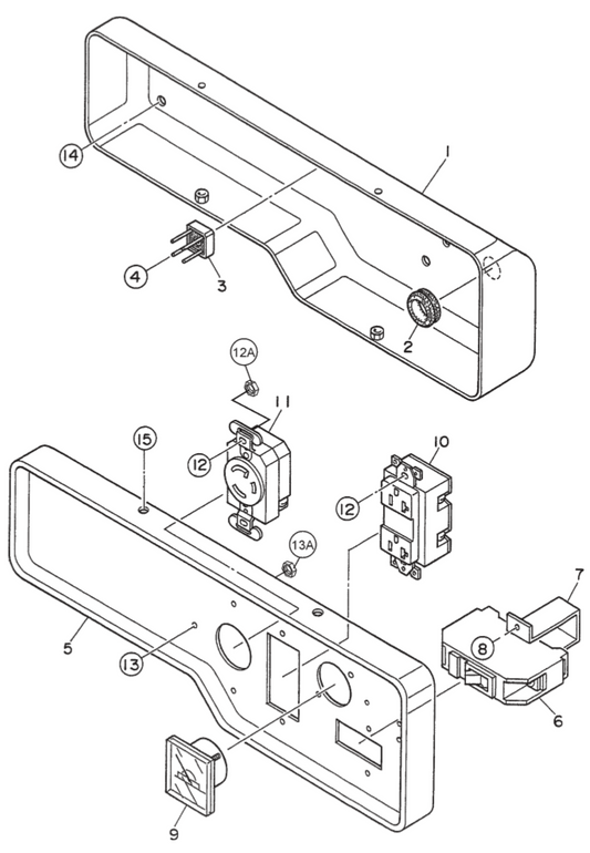 GA2.5H GA25H Control Box Assy. S/N 5496763 And Above Parts By Multiquip 