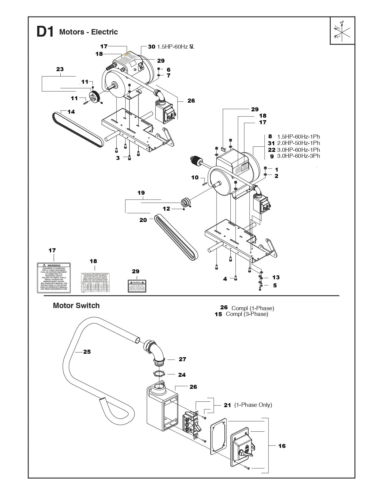 Motors - Electric - MS355 Assembly Parts By Husqvarna