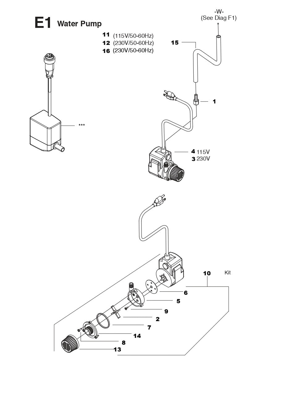 MS355 Water Pump Assembly Parts By Husqvarna