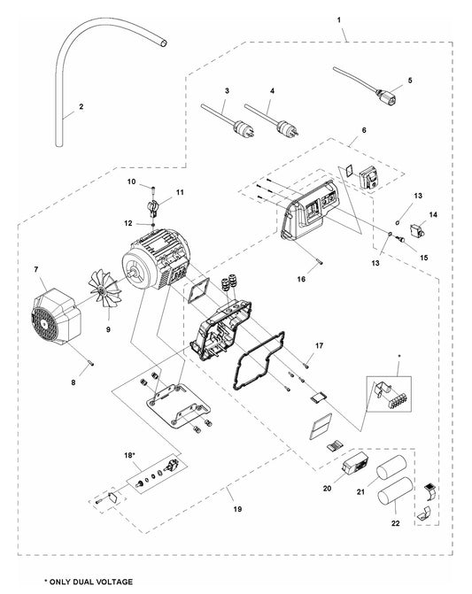 MS 360 Motor Assembly Parts