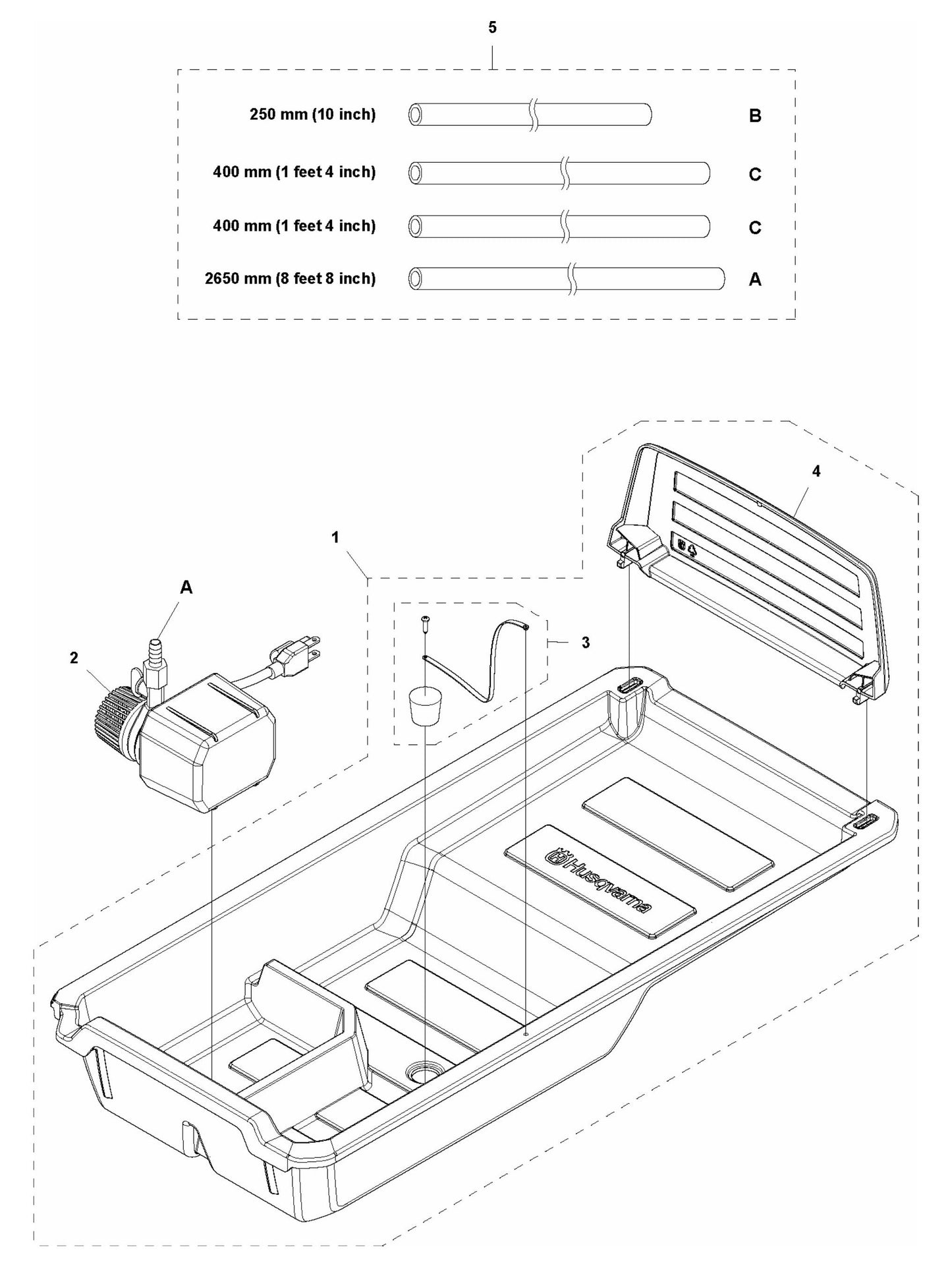 MS 360 Water Tank Assembly Parts