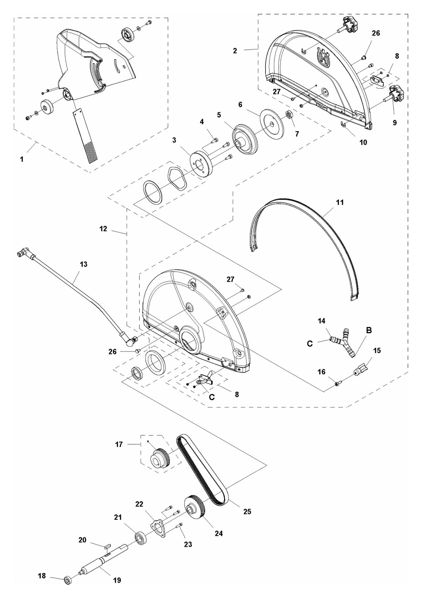 MS 360 Blade Guard Assembly Parts