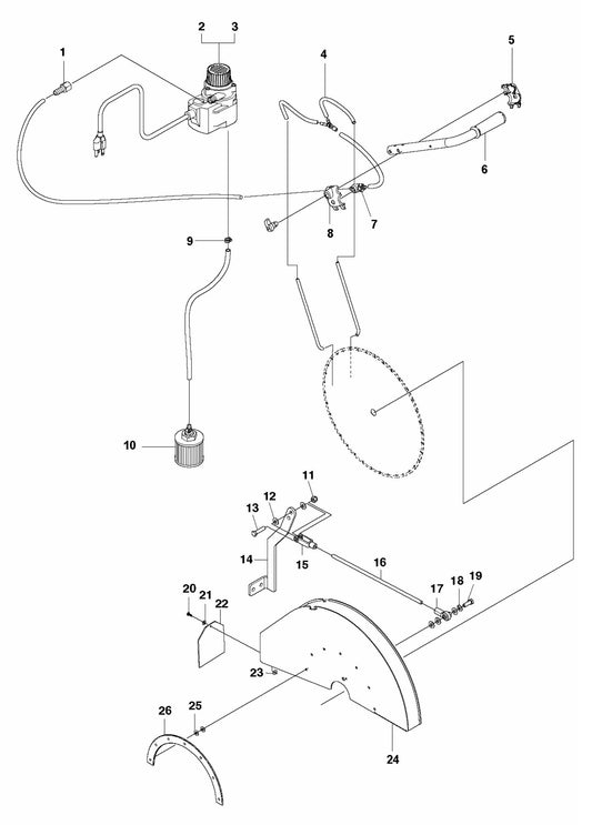 MS 610 Electric Blade Guard Assembly Parts
