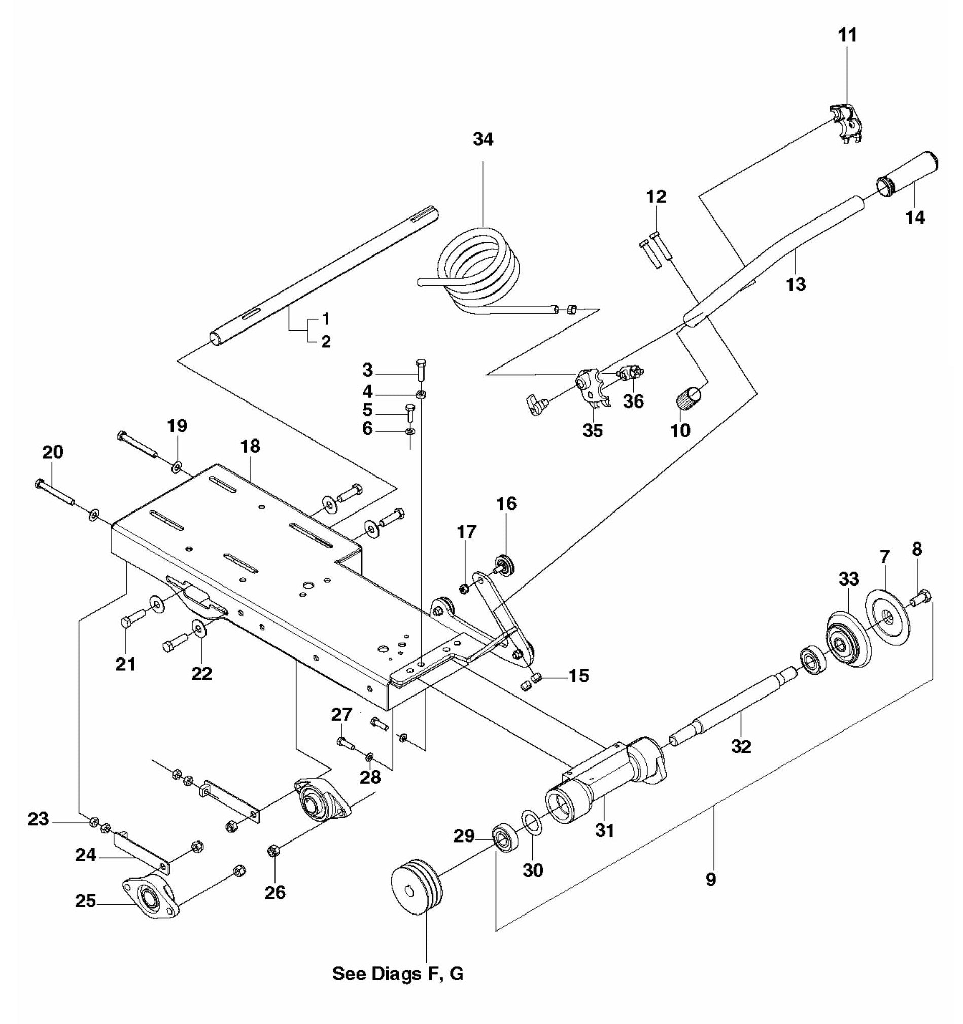 MS 610 Electric Head Platform Assembly Parts