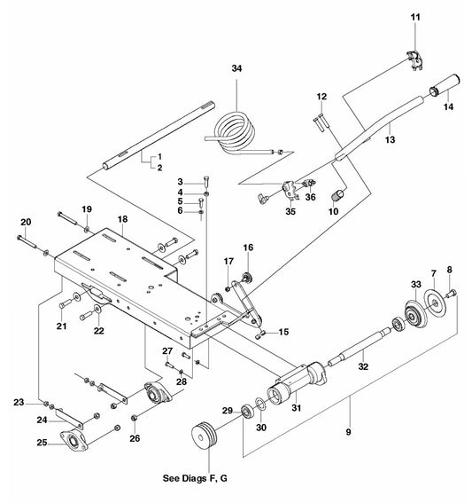 MS 610 Electric Head Platform Assembly Parts