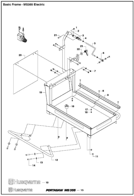 Basic Frame - MS355 Electric Parts For MS 355 By Husqvarna