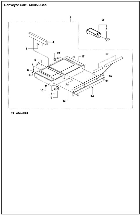 Conveyor Cart - MS355 Gas Parts For MS 355 By Husqvarna