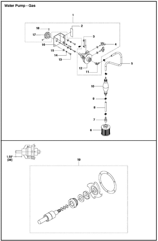 Water Pump - Gas Parts For MS 355 By Husqvarna