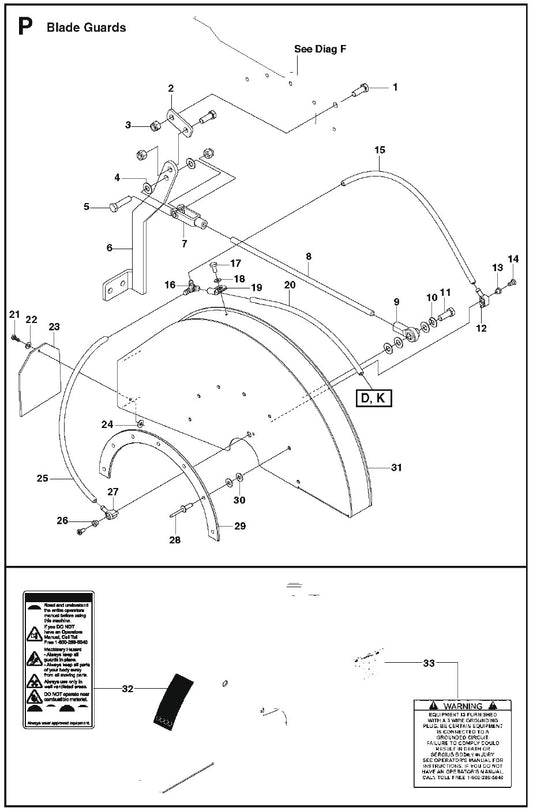 P Blade Guards Parts For MS 510 By Husqvarna
