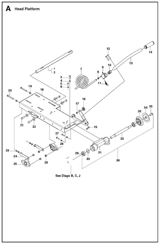 A Head Platform Parts For MS 510 By Husqvarna