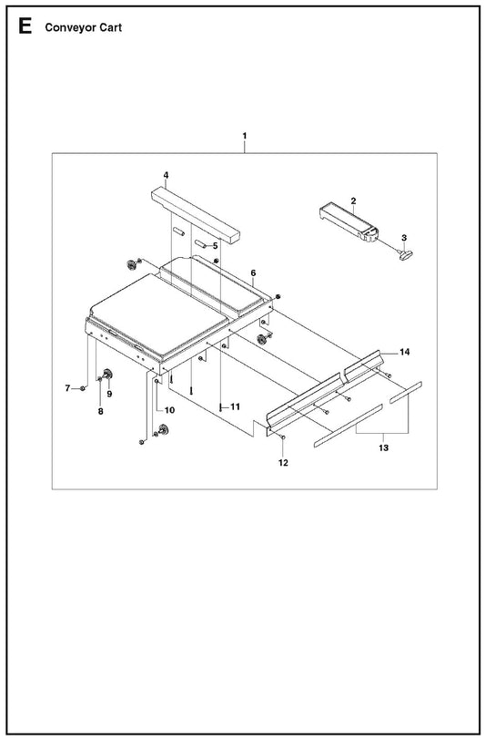 E Conveyor Cart Parts For MS 510 By Husqvarna