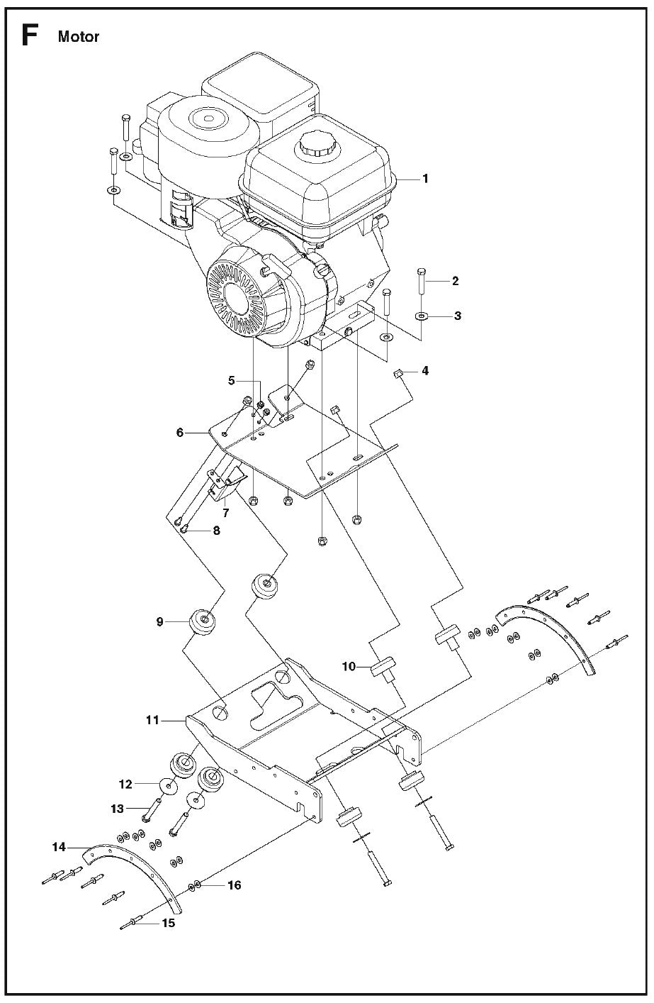 F Motor Parts For MS 510 By Husqvarna