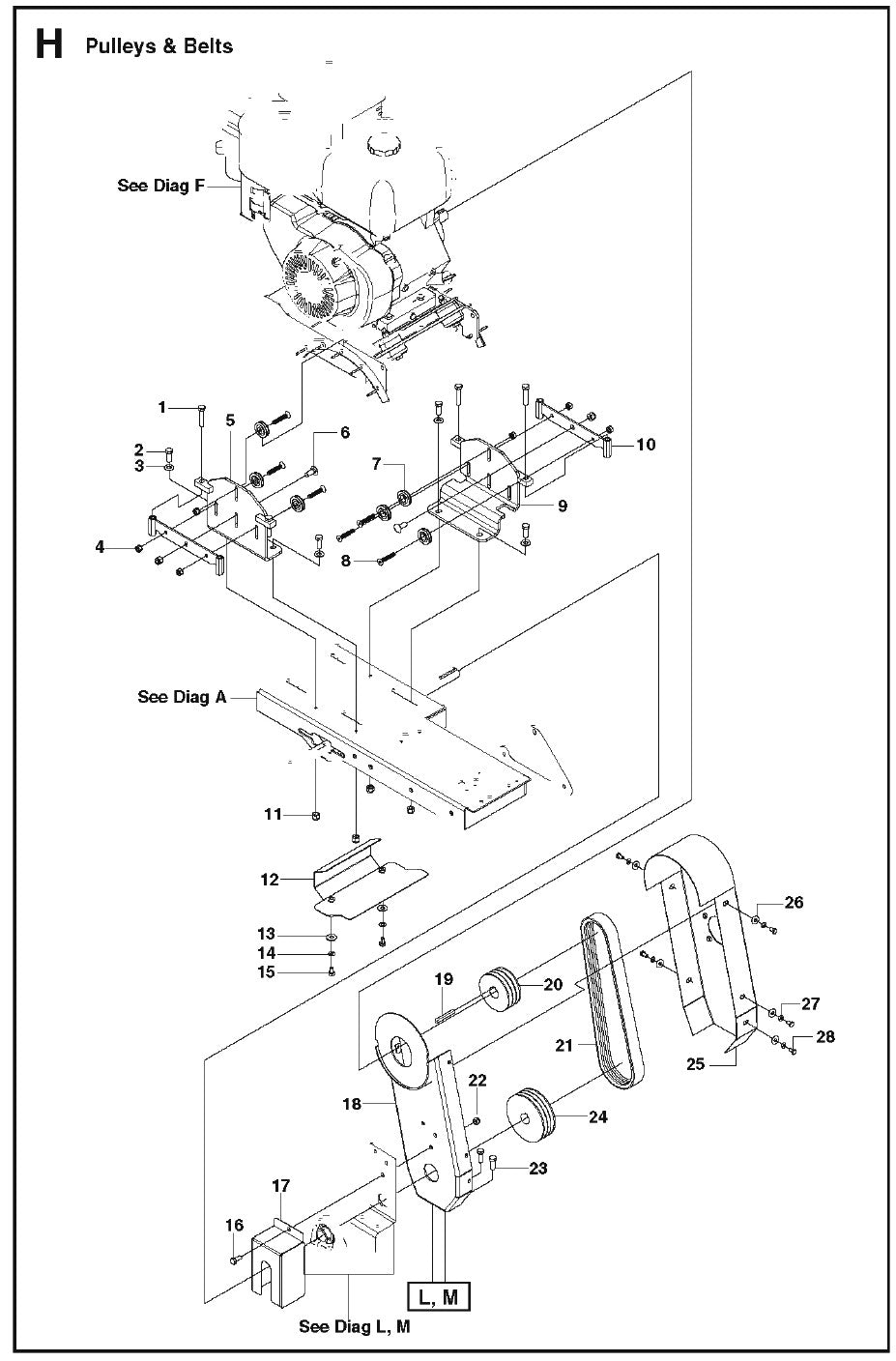 H Pulleys And Belts Parts For MS 510 By Husqvarna