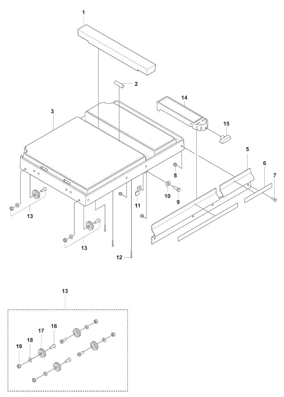 MS 610 G Cart Assembly Parts by Husqvarna