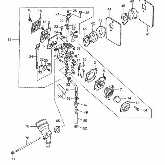 MTX60HD HONDA GX100RTKRBF ENGINE — Carburetor Assy.