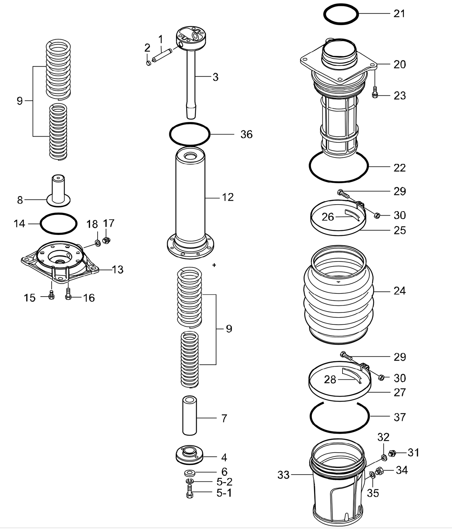 Multiquip, Mikasa, MTX60HD Rammer, Packing 1/4, 953405260 For MTX60HD Rammers