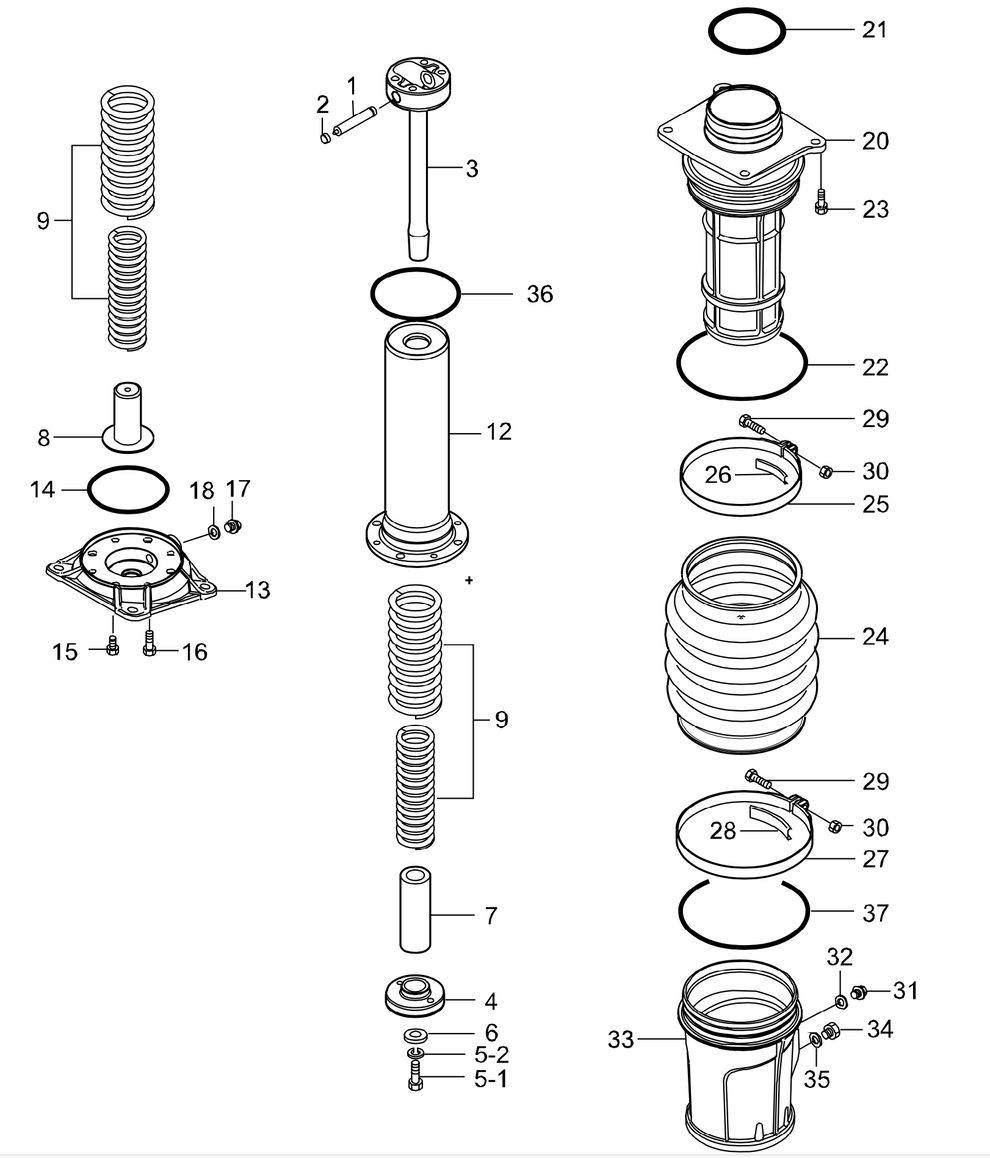 Multiquip, Mikasa, MTX60HD Rammer, Cylinder Guide, 368217720 For MTX60HD Rammers