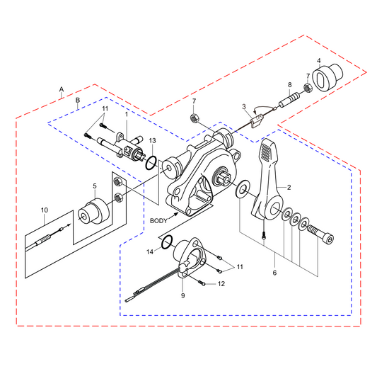 Combination Lever Assembly Parts-MTX60HD