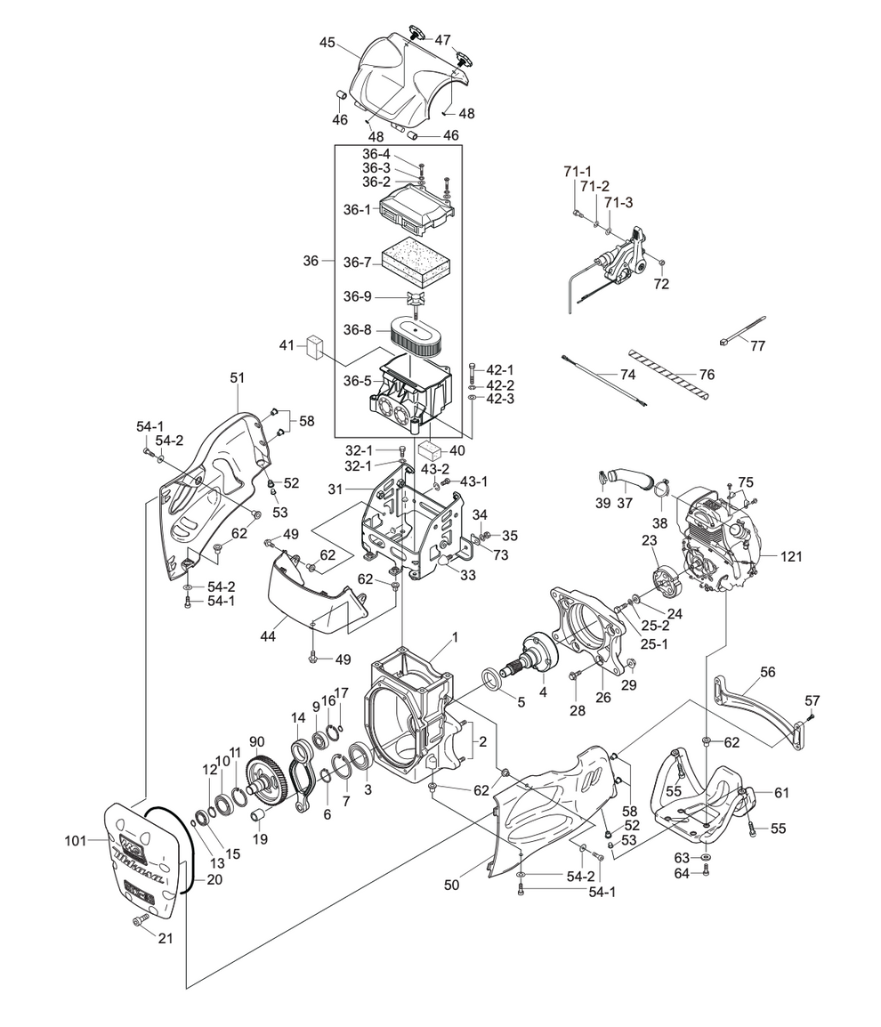Crankcase And Engine Assembly Parts for MTX60HD