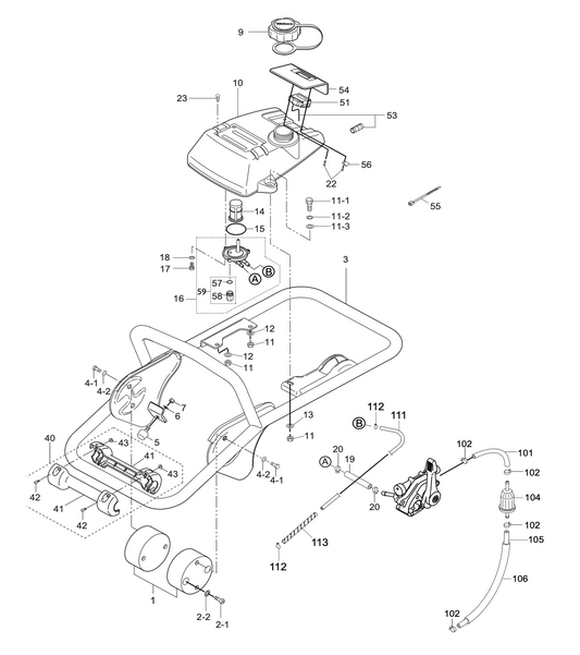 Fuel Tank And Handle Assembly Parts-MTX60HD