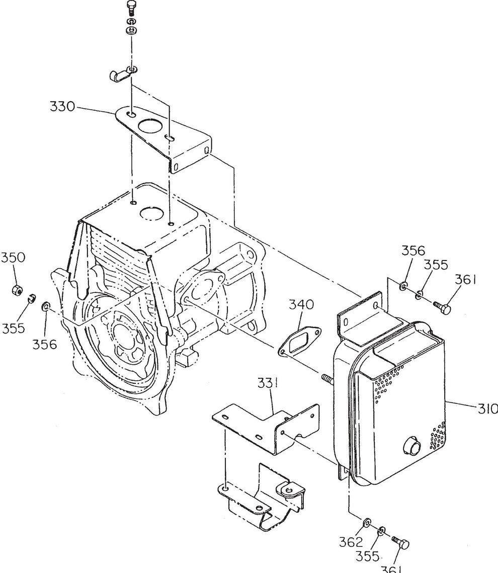 MTR35 HS Robin EC-08HS Engine Muffler Assembly Parts
