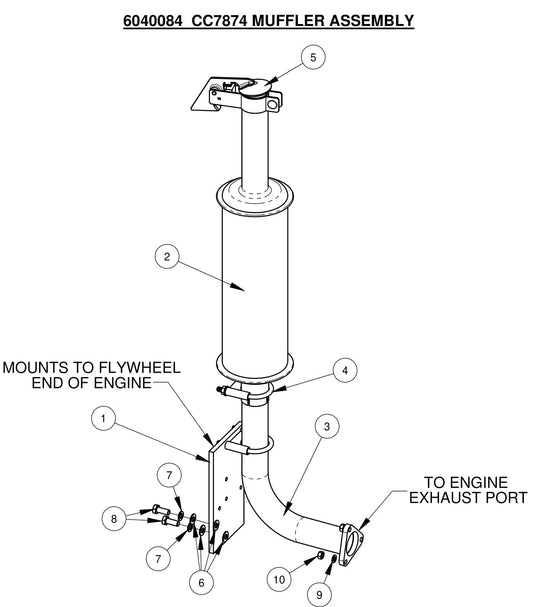 CC7874XL Muffler Assembly