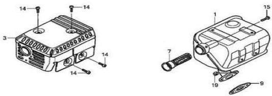 Muffler Assembly Parts For MAC5501G Air Compressor By Makita