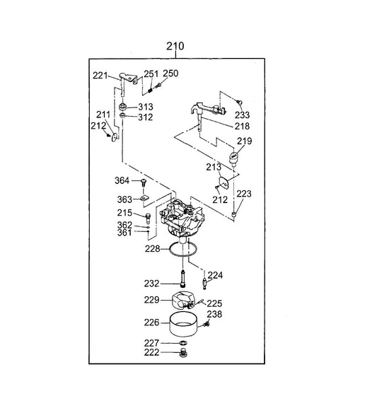 MVC40G Robin EH09-2D Carburetor Assembly Parts