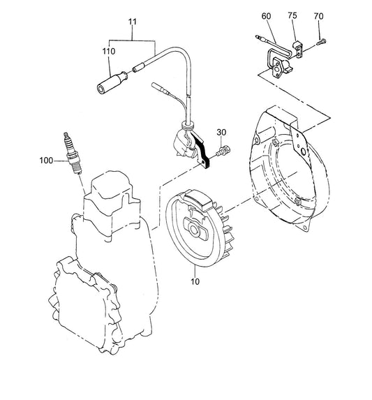 MVC40G Robin EH09-2D Electric Device Assembly Parts