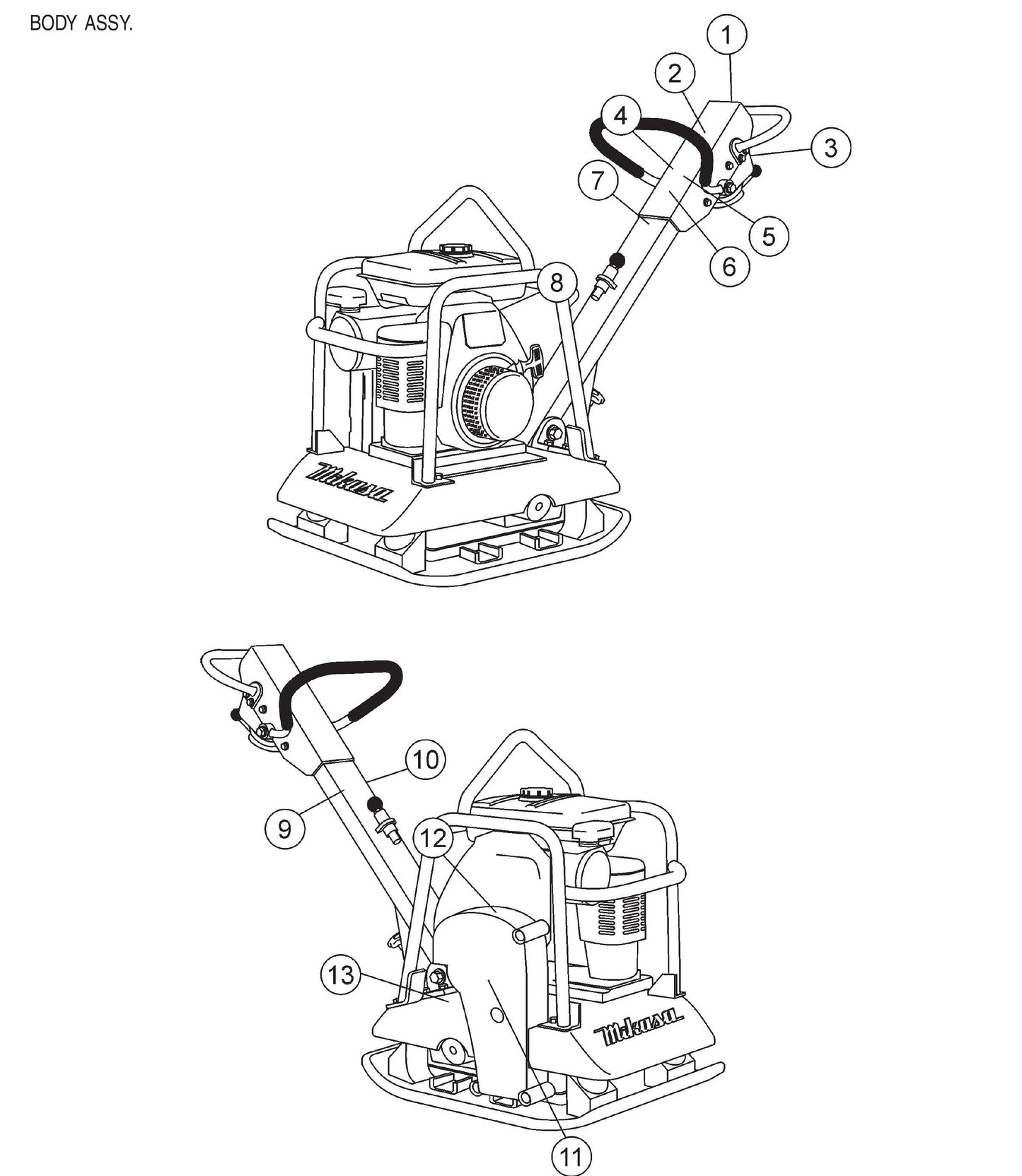 MVH200GH Decal Placement Assembly Parts