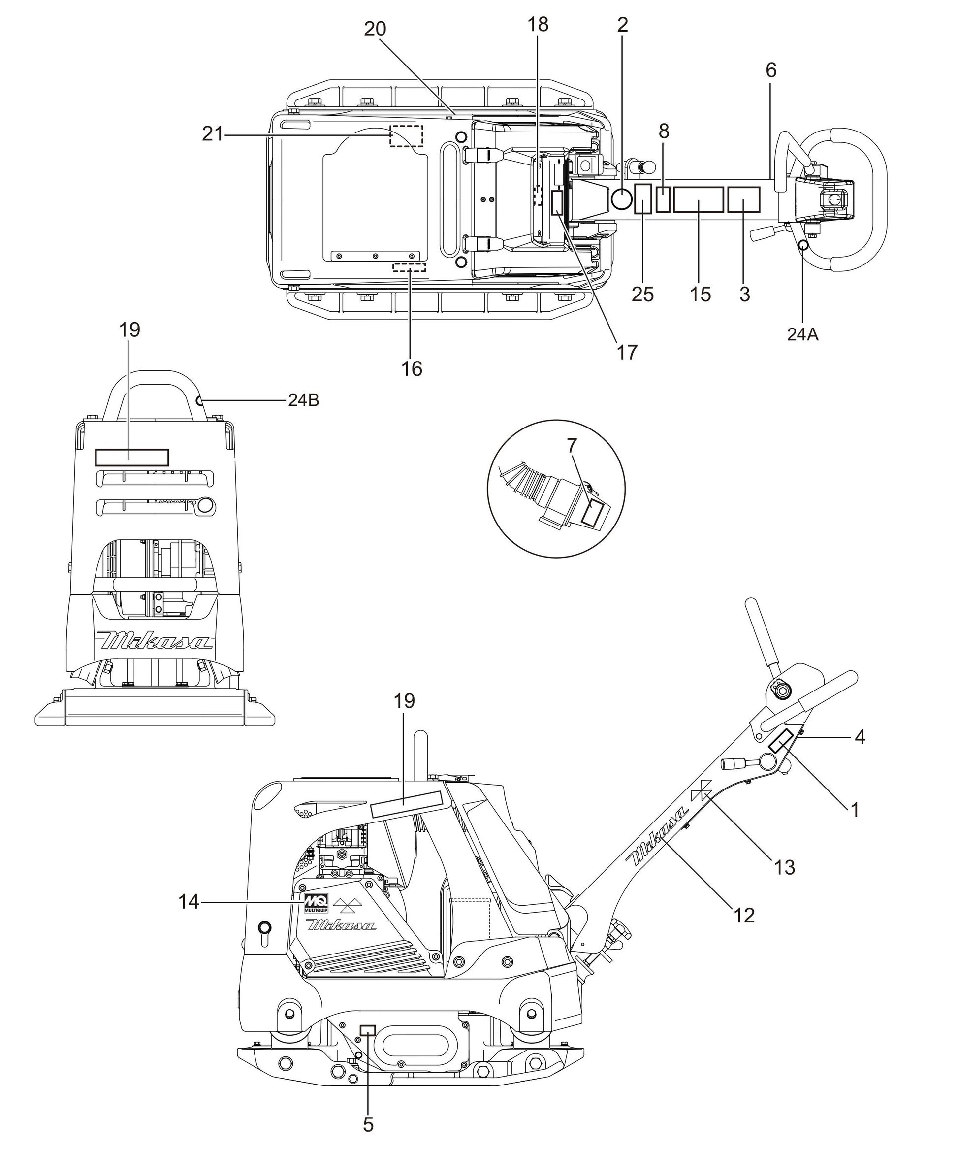 MVH408DZ Nameplate And Decals Assembly Parts