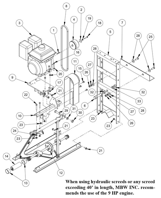 MVS Engine Kit Assembly (5.5 HP Honda) Parts By MBW
