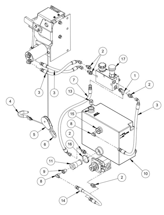 MVS Hydraulic Winch Kit Figure 3 Parts By MBW