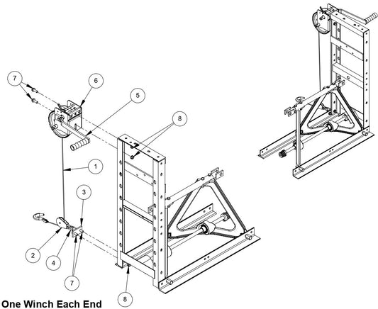 MVS One Winch Each End Parts By MBW