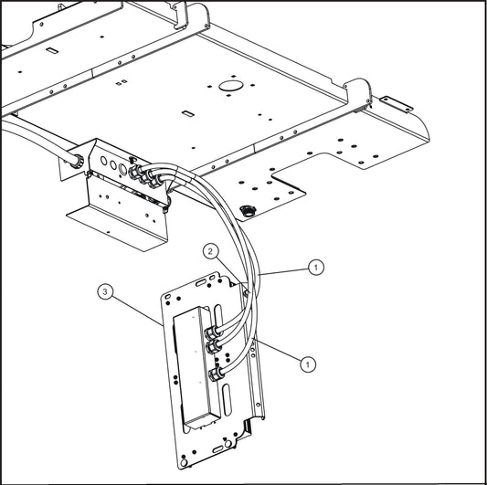 Maxi-Lite (SN 11-001672 to 11-999999) 4-Light COB LED Drivers Wiring Group Assembly Parts by Allmand