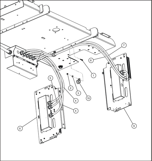 Maxi-Lite (SN 11-001672 to 11-999999) 6-Light COB LED Drivers Wiring Group Assembly Parts by Allmand