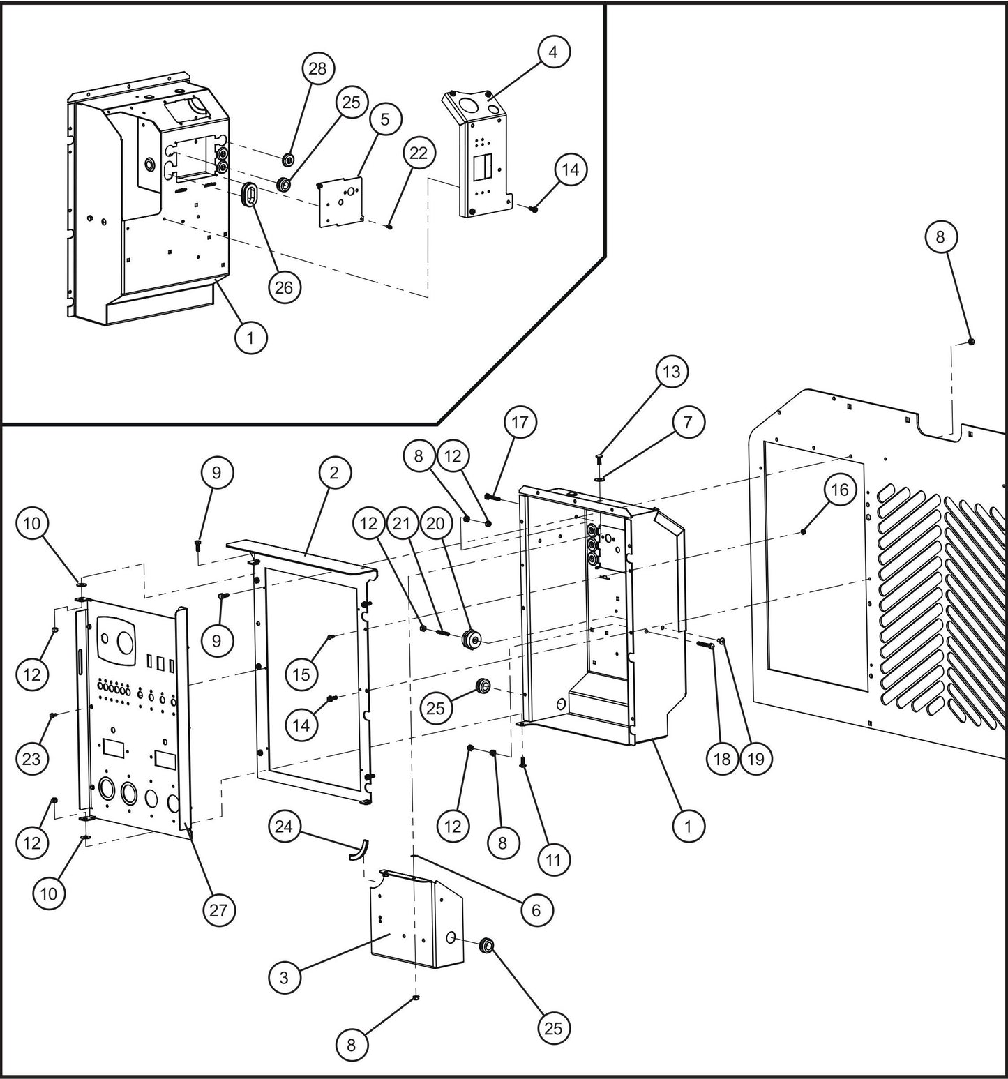 Maxi-Lite (SN 11-001672 to 11-999999) Control Box Install Group Assembly Parts by Allmand