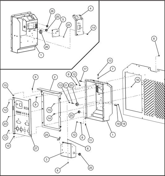 Maxi-Lite (SN 11-001672 to 11-999999) Control Box Install Group Assembly Parts by Allmand
