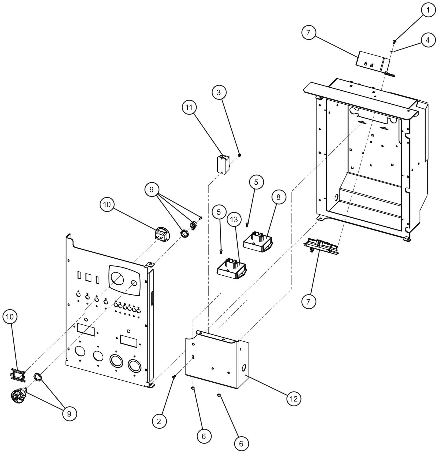 Maxi-Lite (SN 11-001672 to 11-999999) SLS Key Start Bussmann Fuse Box Group Assembly Parts by Allmand