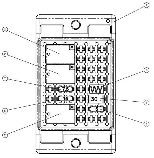 Maxi-Lite (SN 11-001672 to 11-999999) SLS Harness Chief PDM Fuse Box Assembly Parts by Allmand