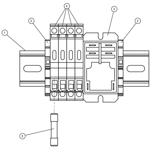 Maxi-Lite (SN 11-001672 to 11-999999) Isuzu DSE 4520 MK II Relay and Terminal Blocks Assembly Parts by Allmand