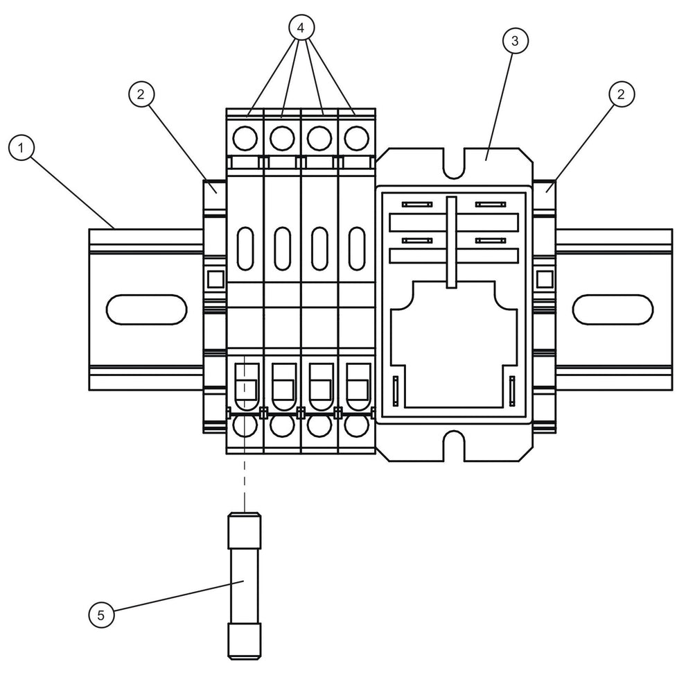 Maxi-Lite (SN 11-001672 to 11-999999) Isuzu DSE 4520 MK II Relay and Terminal Blocks Assembly Parts by Allmand