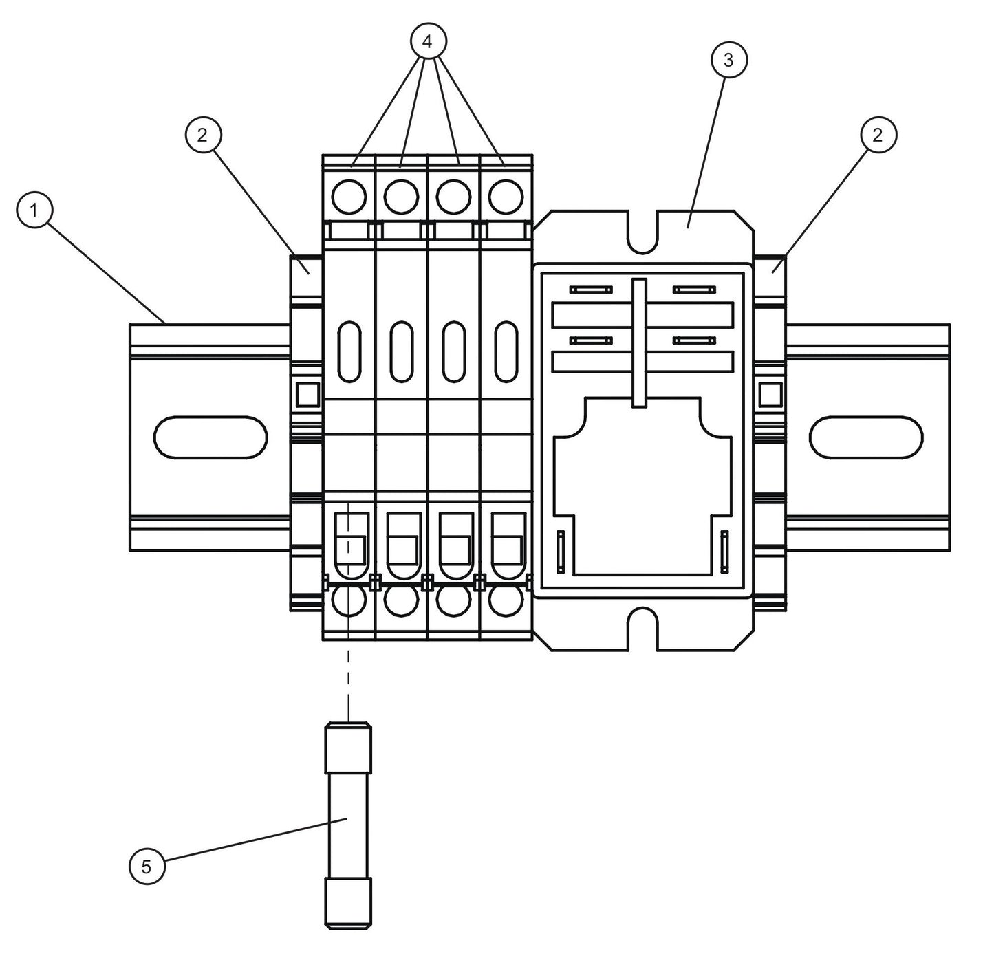 Maxi-Lite (SN 11-001672 to 11-999999) Isuzu DSE L401 MK II Relay and Terminal Blocks Assembly Parts by Allmand