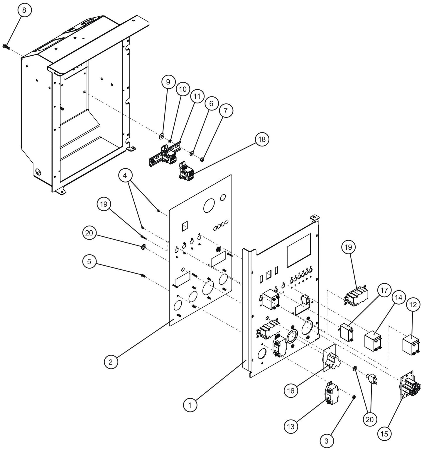 Maxi-Lite (SN 11-001672 to 11-999999) 15/20kW 1PH 2-Twistlock 1-RV 1-NEMA Outlet Package-I Assembly Parts by Allmand