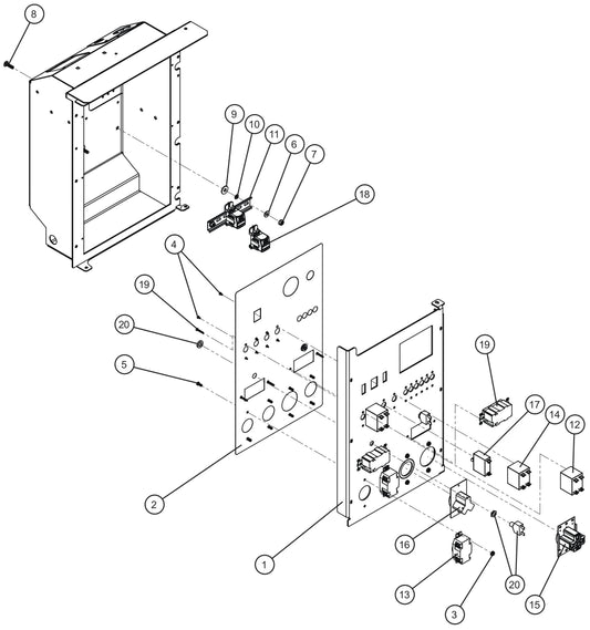 Maxi-Lite (SN 11-001672 to 11-999999) 15/20kW 1PH 2-Twistlock 1-RV 1-NEMA Outlet Package-I Assembly Parts by Allmand