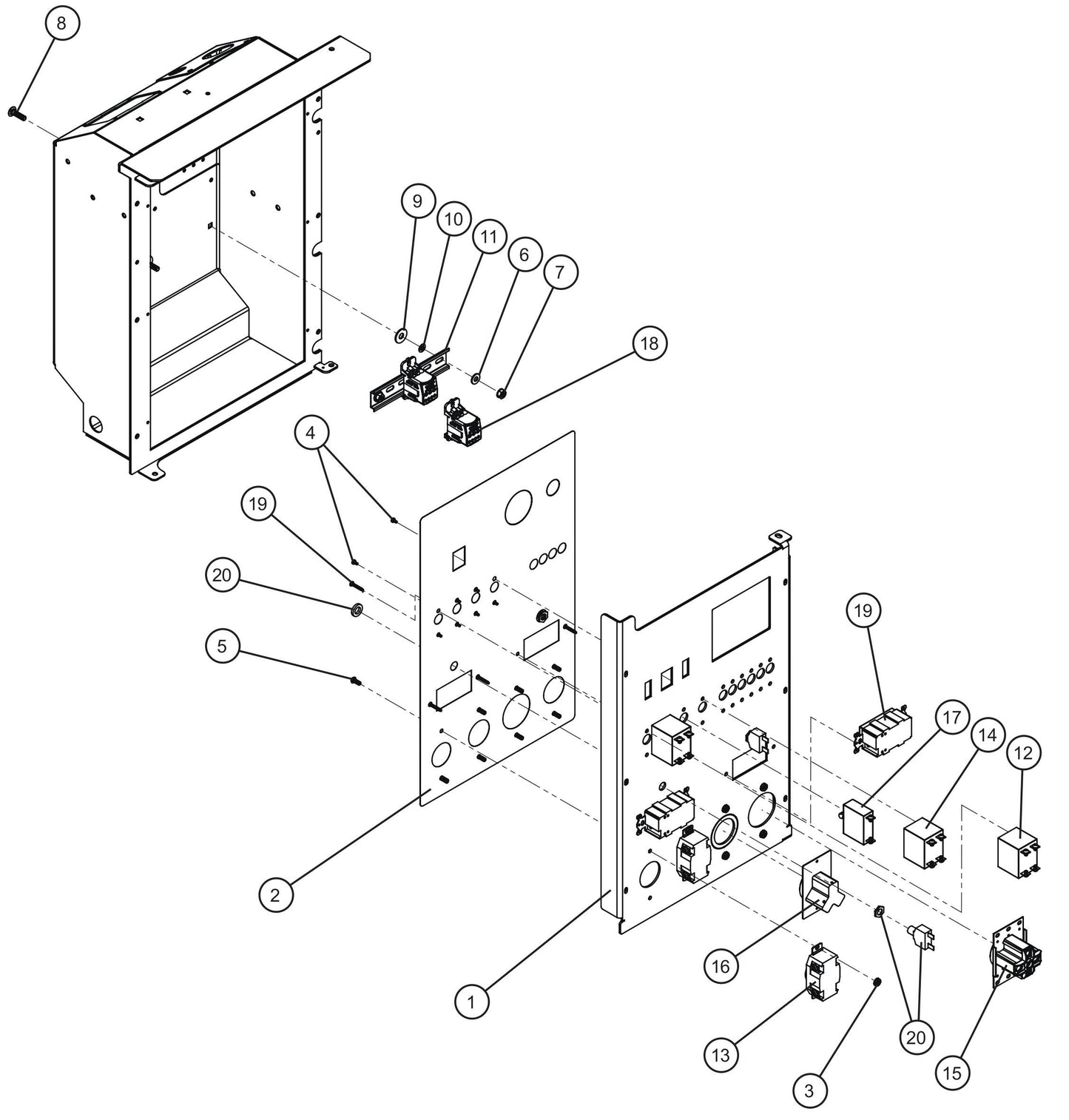 Maxi-Lite (SN 11-001672 to 11-999999) 15/20kW 1PH 2-Twistlock 1-RV 1-NEMA Outlet Package-II Assembly Parts by Allmand