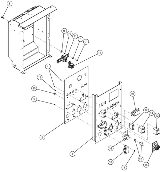 Maxi-Lite (SN 11-001672 to 11-999999) 15/20kW 1PH 2-Twistlock 1-RV 1-NEMA Outlet Package-II Assembly Parts by Allmand